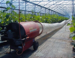 LPG heating and CO2 enhancement in greenhouse