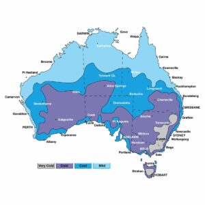 Gas heater climate zones