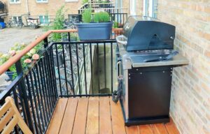 BBQ on unit balcony