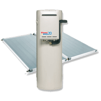 Gas boosted solar hot water system