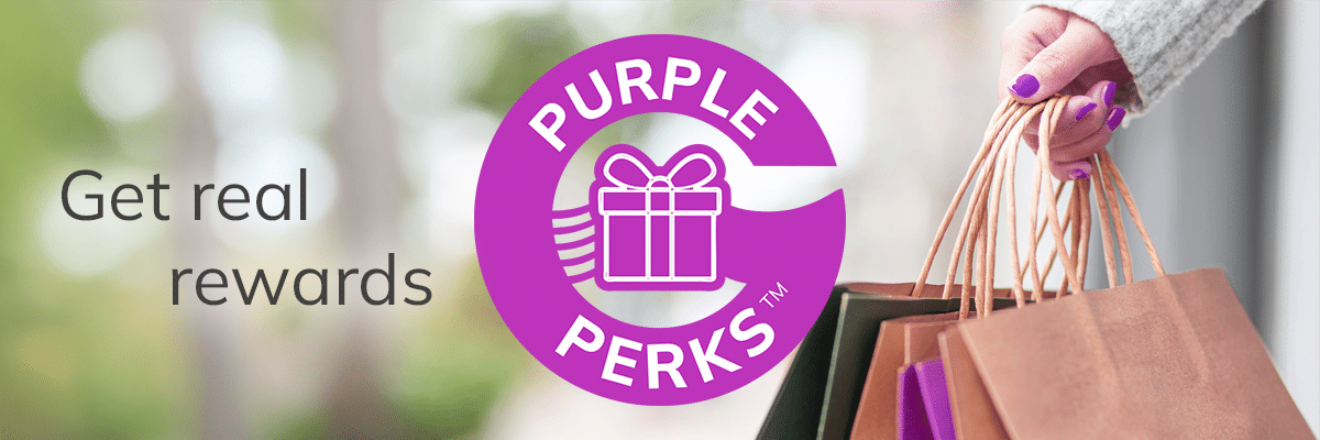 Purple Perks Promo Banner